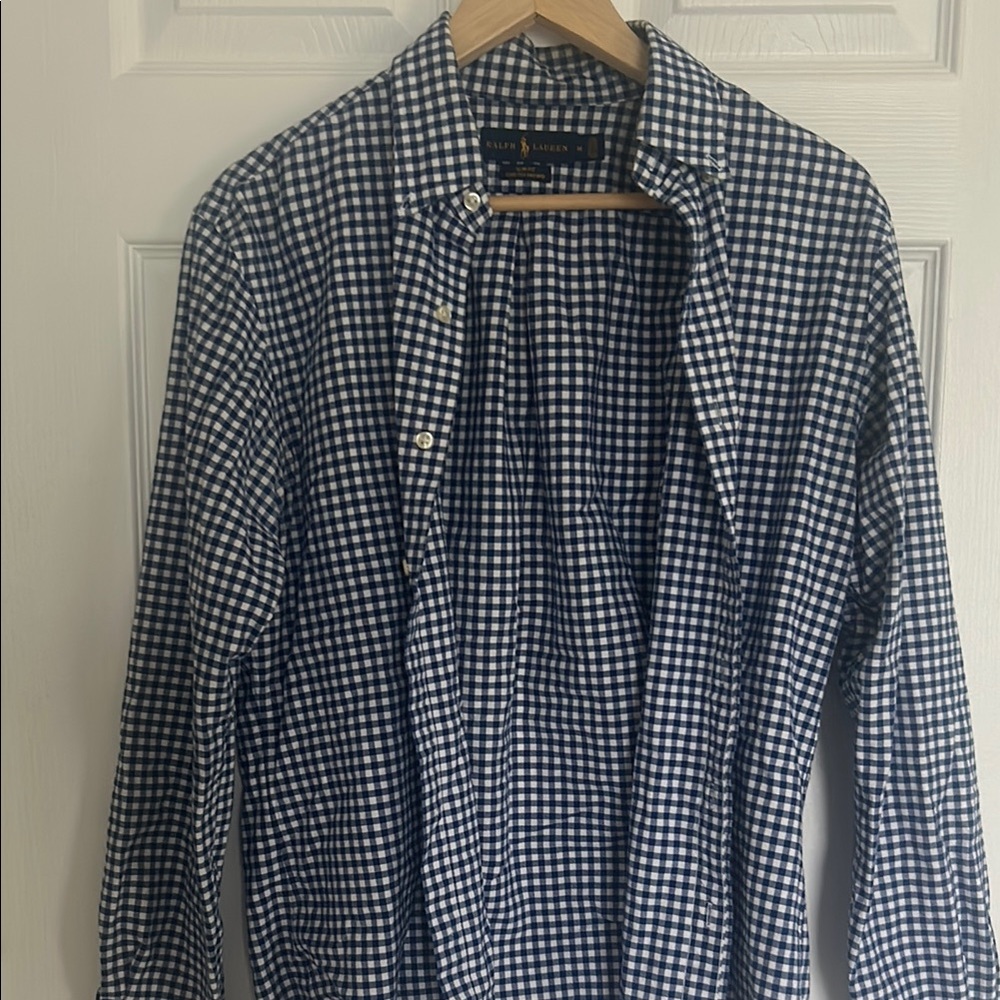 Ralph Lauren Blue and White Lightweight Shirt Jacket